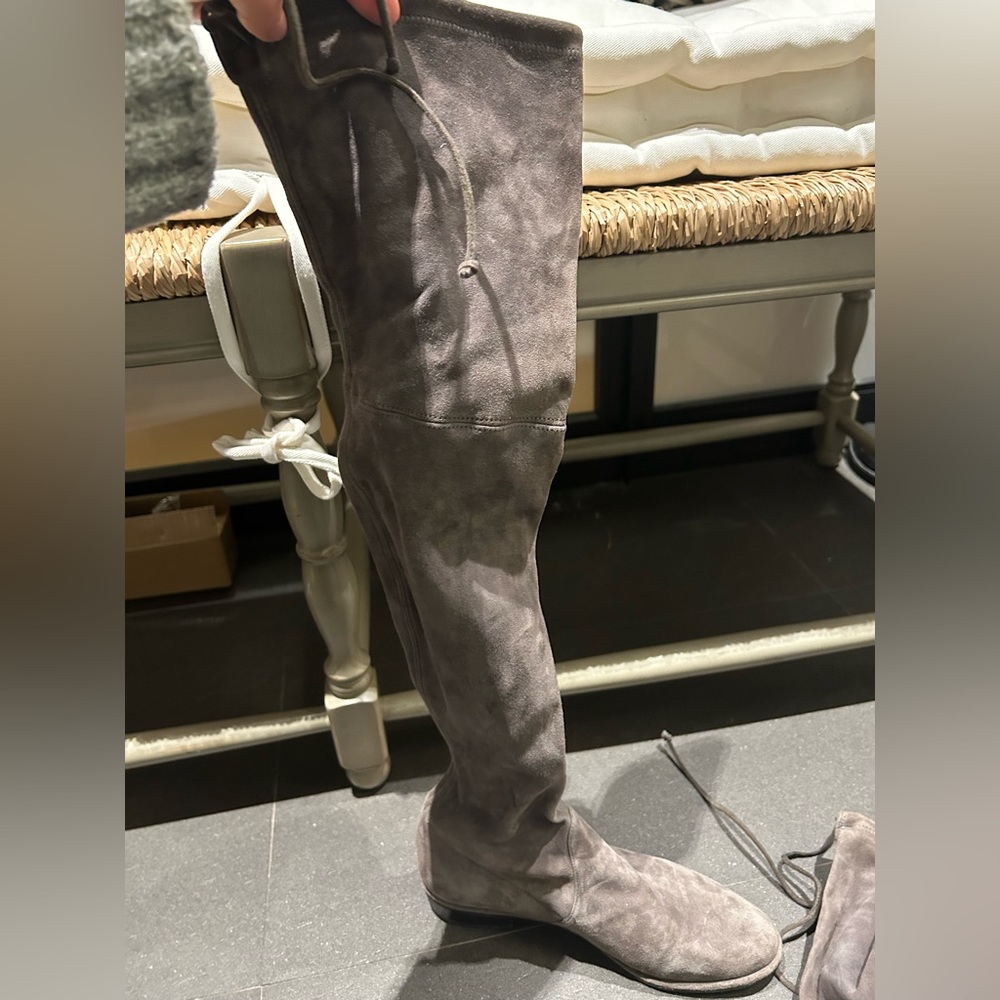 Grey suede Stewart Weitzman boots size 6